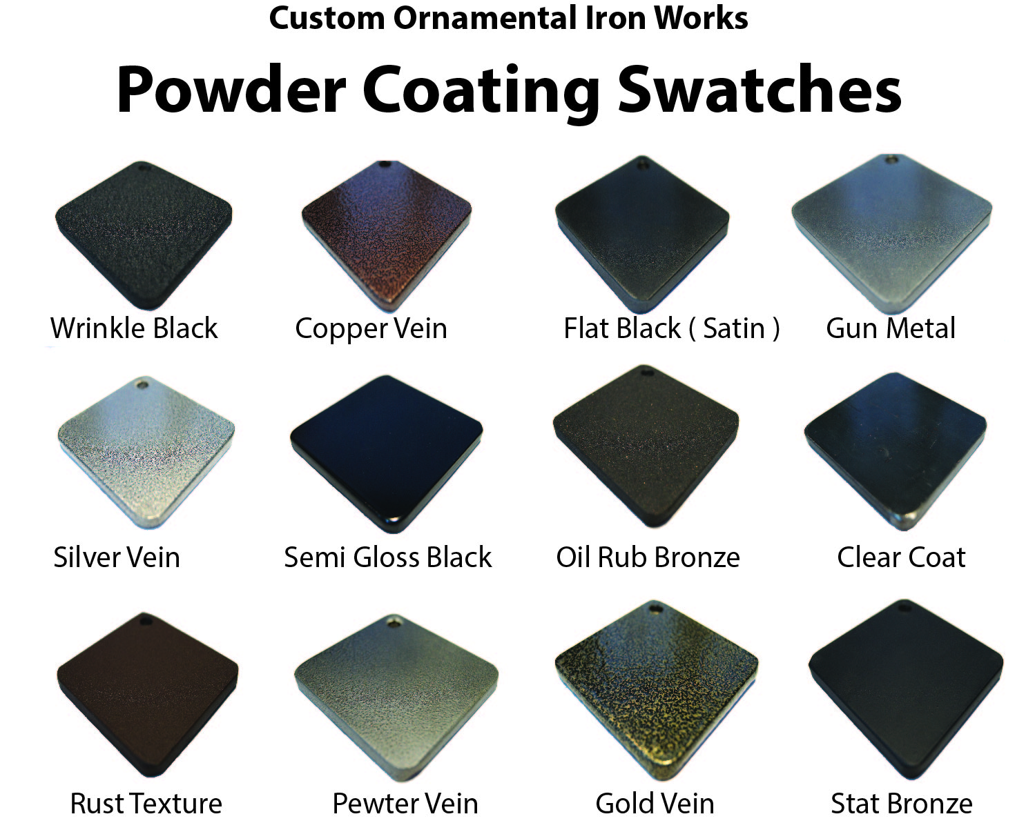 Powder Coating Sample Swatch