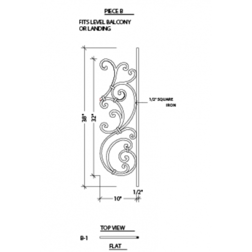 TUSCANY-B1 [TUSCANY-B1] : Custom Iron Works, Best Stair Railings and ...