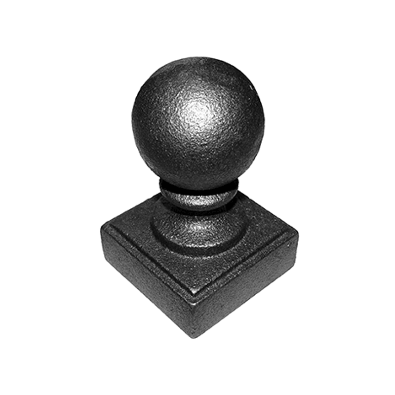 3 3/4" tall 2 3/8" base fits 2" Square tube or Solid Stock Cast Iron Finial 