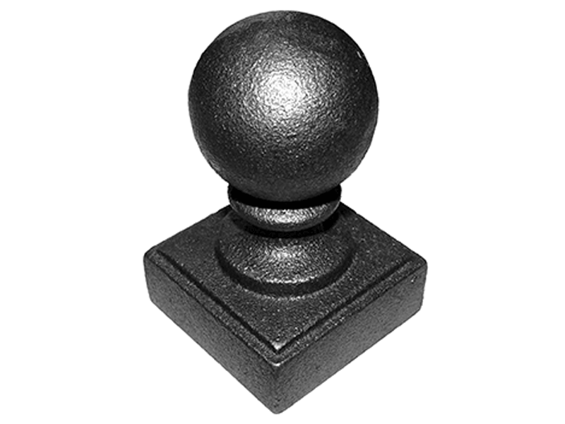 Decorative Metal Spear Finial Post Cap 2 Black